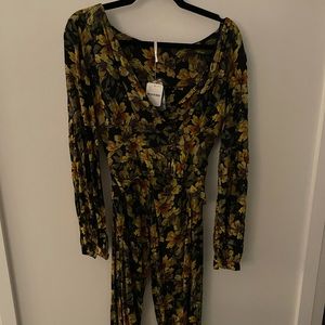 NWT Free People 2 piece floral set